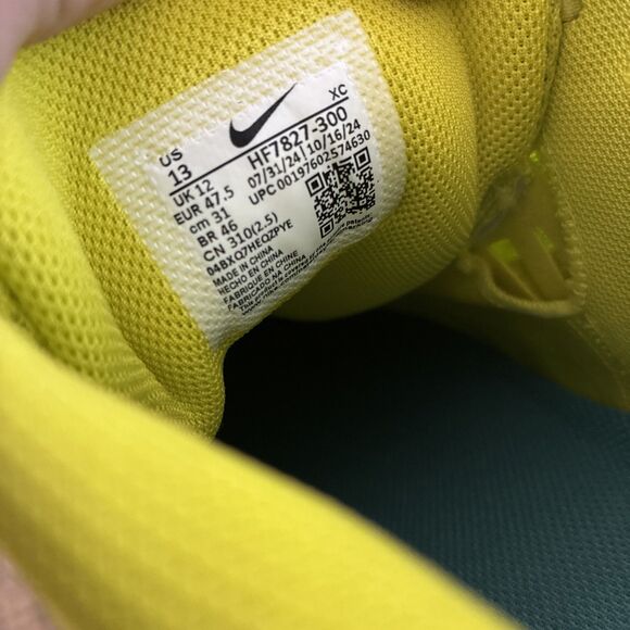 Nike Court Air Zoom Vapor 12 Premium HC Men Size 13 Tennis Shoe Volt HF7827-300 main image 4